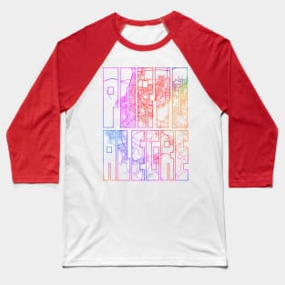 Porto Alegre, Brazil City Map Typography - Colorful Baseball T-Shirt